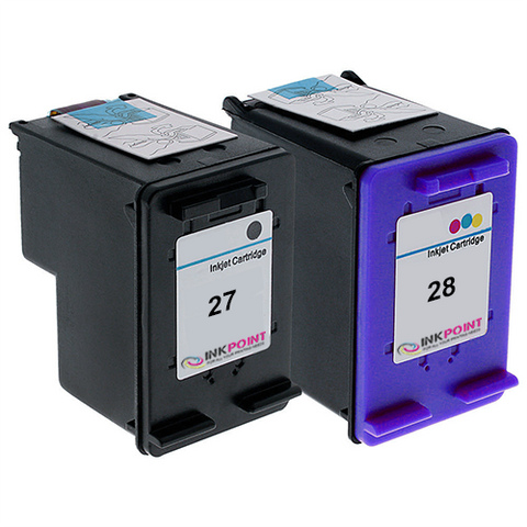 Compatible HP 27 Black & HP 28 Tri-Colour Ink Cartridge Pack