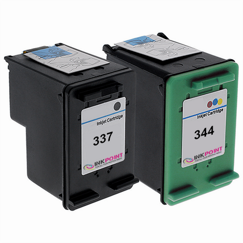 Compatible HP 337 Black & HP 344 Tri-Colour Ink Cartridge Pack