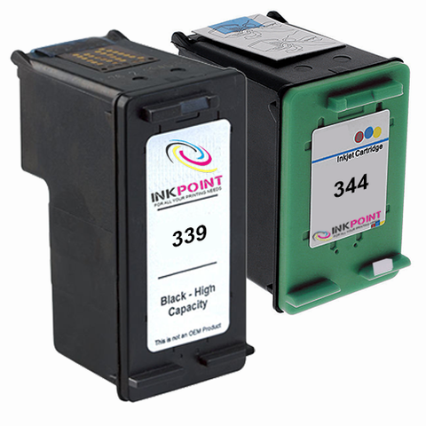 Compatible HP 339 Black & HP 344 Tri-Colour Ink Cartridge Pack