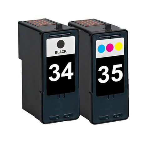 Compatible Lexmark 34 Black and 35 Tri-colour Ink Cartridges