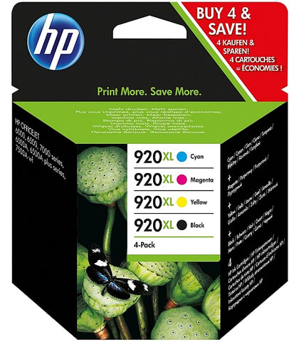 HP 920XL High Capacity Multipack of 4 Ink Cartridges