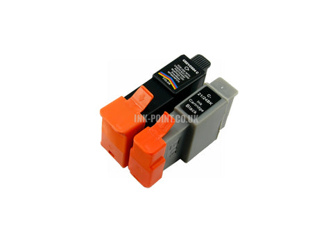 Compatible Canon 21/24BK Black & 21/24C Colour Ink Cartridges