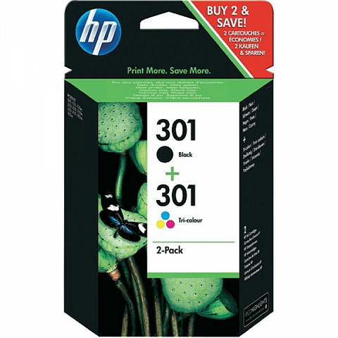 HP 301 Black & Tri-Colour Ink Cartridge Twinpack
