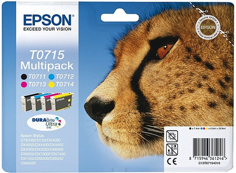 Epson T0715 Ink Cartridges Multipack (T0715 Cheetah)